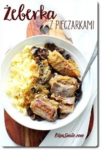 На этот раз к классическим ребрам с грибами добавляется порция сушеных рубленых грибов